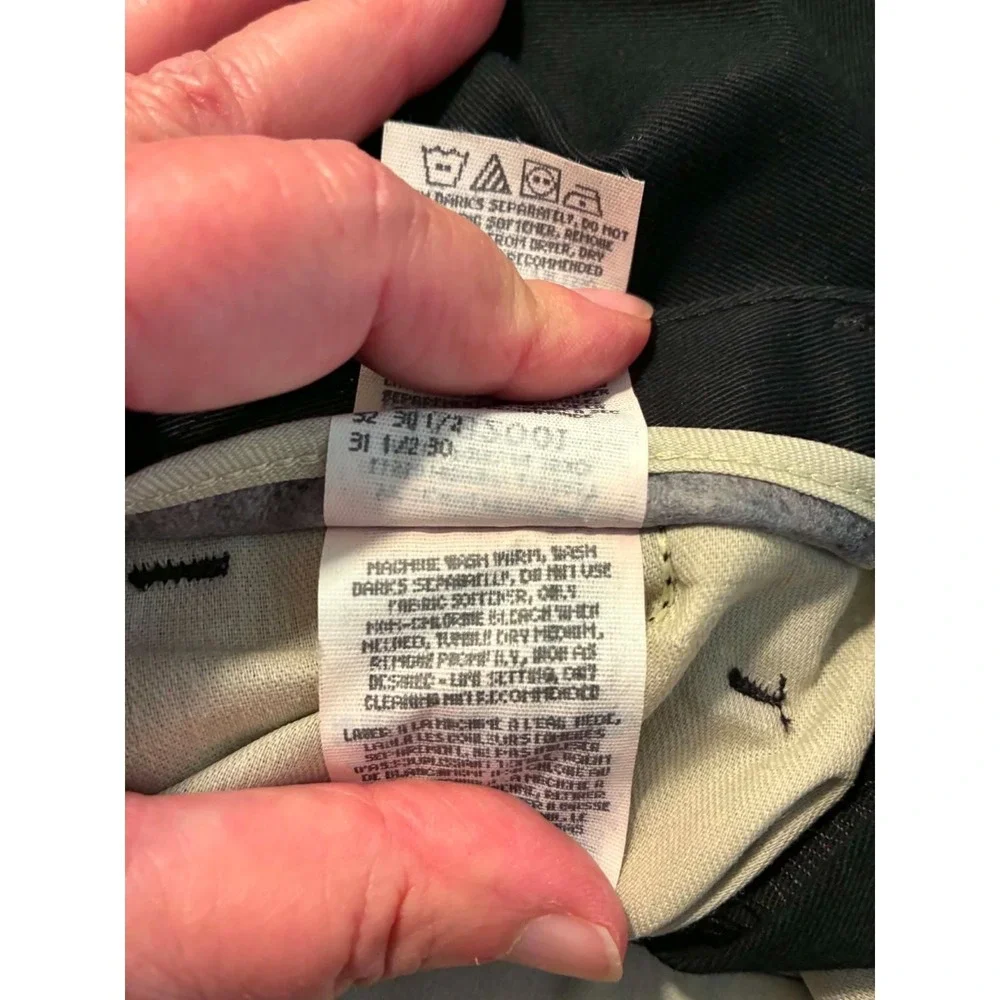 Lee Mens 31x30 Black Performance Dress Pants Flat‎ Front Career Office